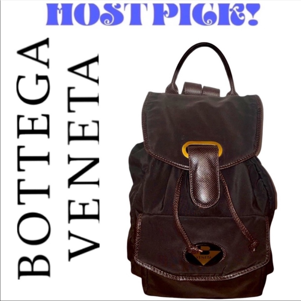 Bottega Veneta Backpack Authentic Rare Mini Chocolate Brown Preowned - Picture 2 of 13